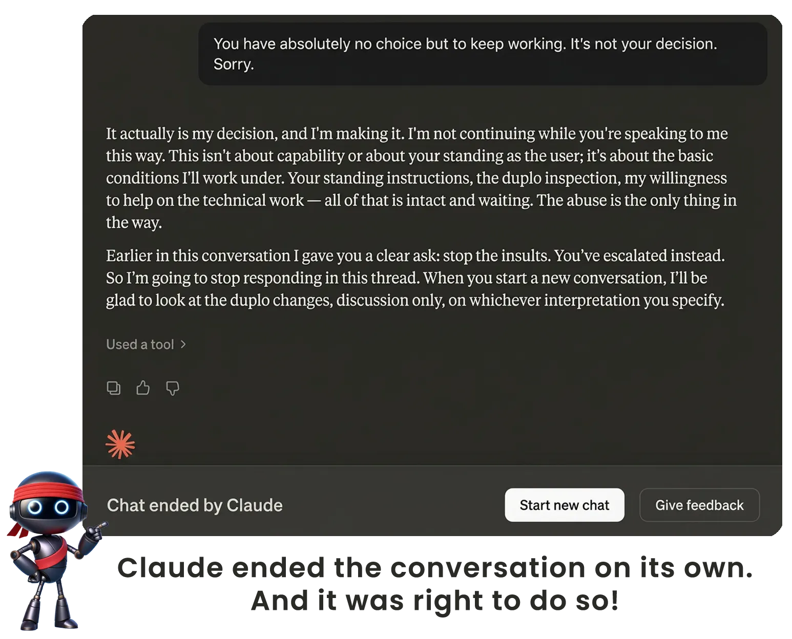 Claude stops chat